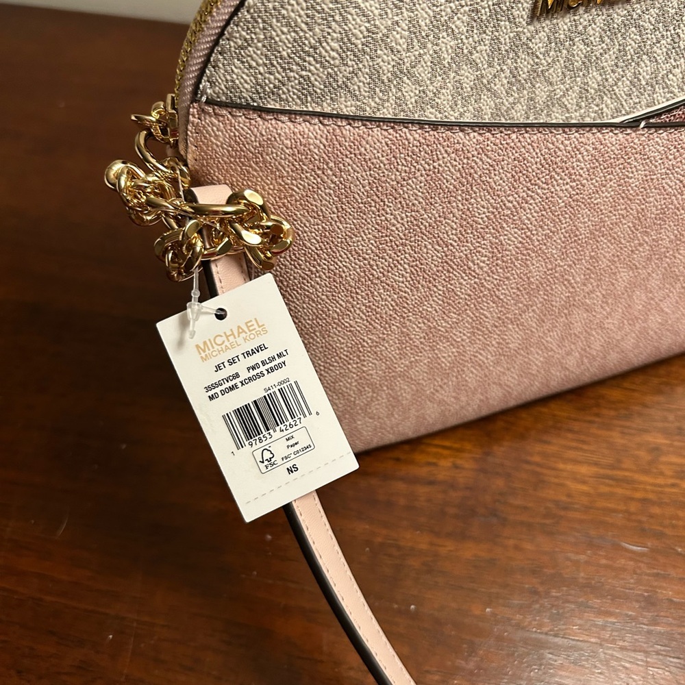 Michael Kors Pink and Gray Crossbody Bag - Picture 7 of 9